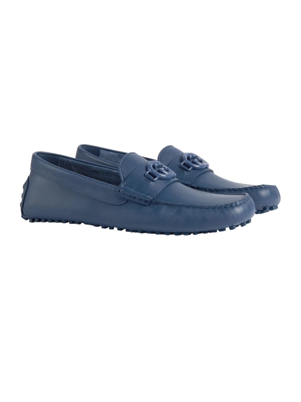 Gucci  men’s leather interlocking G driving loafer moccasin